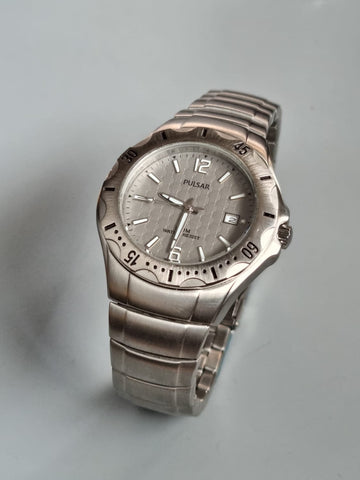 Pulsar Gray Dial 38mm dial Size Silver Casing